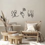 Wallity Rose Kissing Darling Escultura de Pared de Metal Negra